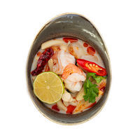 Tom Yum soup with tiger prawns