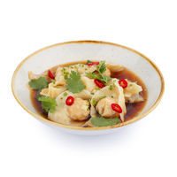 Prawn wontons with broth