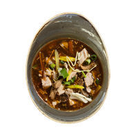 Hot & sour vegetable soup with chicken and shiitake mushrooms