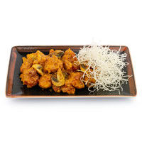 Chicken with button mushrooms with Thai curry sauce