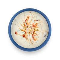 Raita with Indian spices and vegetables