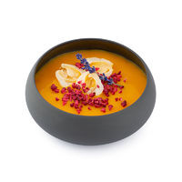 Tapioca pearls and coconut milk dessert with mango and lychee